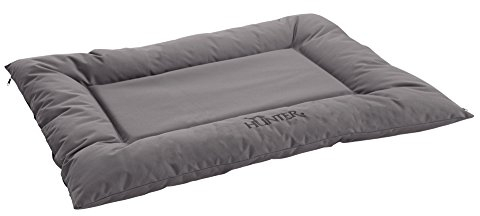 HUNTER Hundebett GENT ANTIBAKTERIELL, für den In- und Outdoorgebrauch, textilveredelt, wasser- & schmutzabweisend, antibakteriell, gepolstert, Bezug waschbar, Farbe: grau, Größe: M