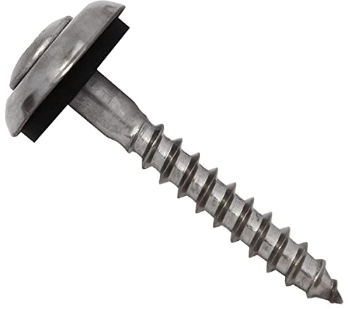 TWISTEC Lot de 200 vis étanches 4,5 x 35 mm avec rondelle d'étanchéité de 15 mm, en acier inoxydable A2