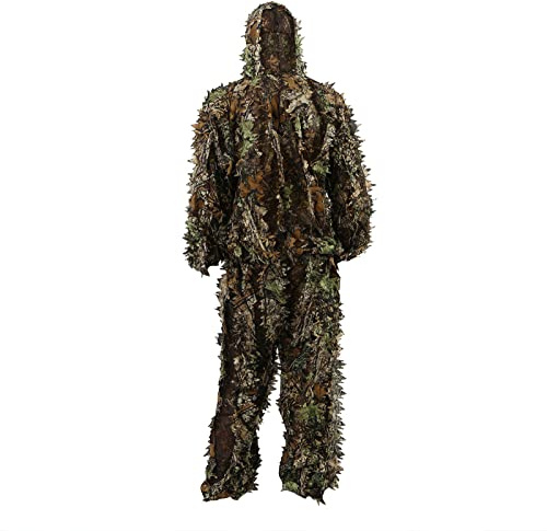 Zicac 3D Ghillie Tarnanzug Dschungel Ghillie Suit Woodland Camouflage Anzug Kleidung Für Jagd Verdeckt Festschmuck