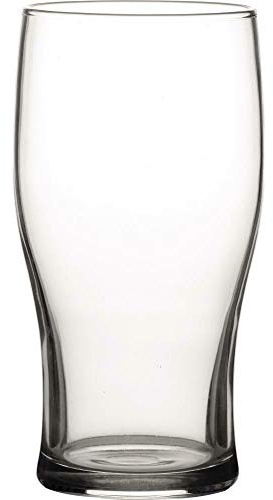 We Can Source It Ltd - Utopia CE Marked to Brim Tulip Plain Beer Pint Glass - Reusable 20oz (56cl) Beer Glass for Home and Outdoors - Clear Glasses (6)