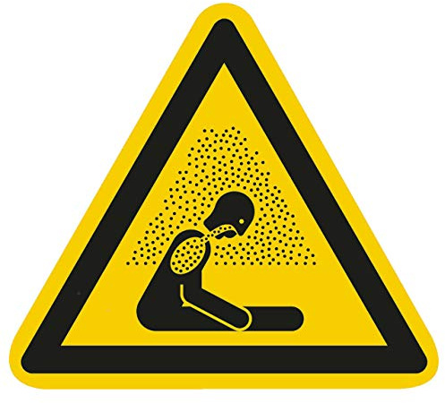 Schild Warnzeichen Warnung vor Erstickungsgefahr Kunststoffplatte nach ISO 7010 Kunststoff gelb 20cm made by MBS-SIGNS in Germany