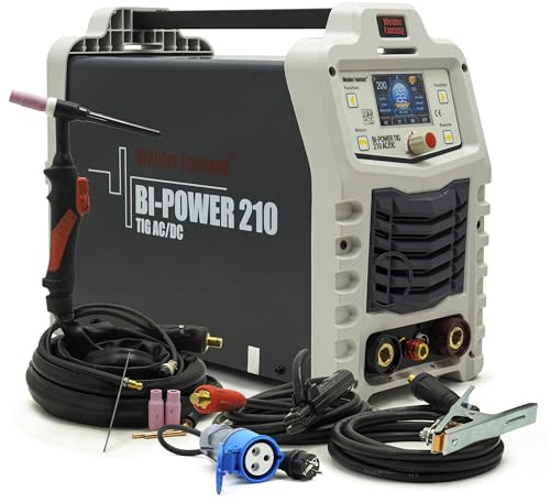 Bi-Power 210 AC/DC TIG WIG AC/DC PULS 200A inverter svetsmaskin aluminium svetsanordning