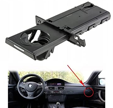 Portavasos para BMW 3 E90 lado derecho negro