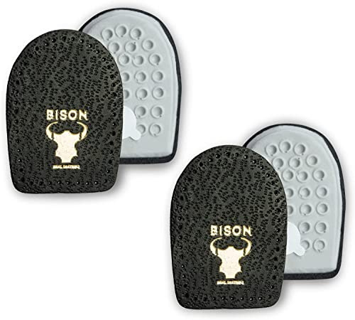 BISON - Plantillas para Talón - Almohadilla para el Talón - Cojines de Cuero para el Talón - Ortopédicos - Diferentes Longitudes y Alturas - No Más Dolor - 2 pares (WOMEN)