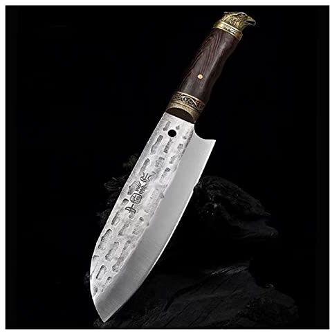 Couteau Japonais Santoku Couteau de cuisine forgé à la main Couteau de cuivre Eagle de cuivre Décor de tête de cuivre 8,5 pouces Cleaver PRO Sashimi Sushi Sushi Hot Couteau Cutter couteau