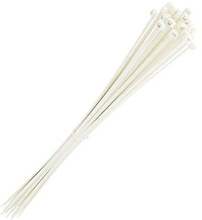 intervisio Fascette Plastica per Cablaggio Lunghe 775 mm x 9 mm, Fermacavo Grandi Bianco Elettricista 775mm Nylon Cavi Stringicavo, 30 Pezzi