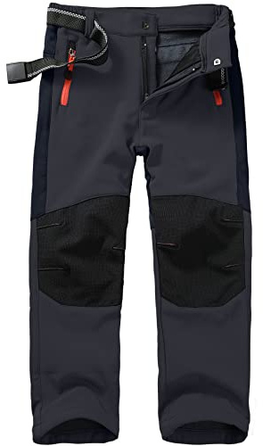 yeyity Kinder Softshellhose Skihose Cargohose Wasserdicht Thermohose