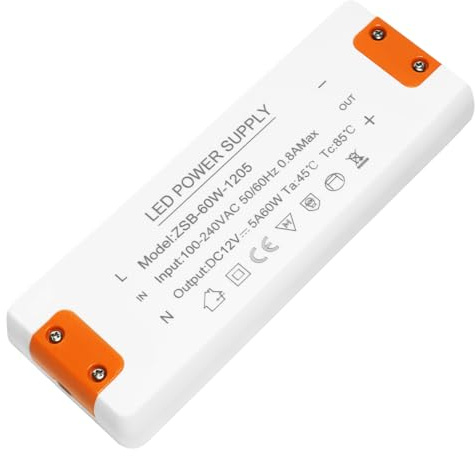 Transformador 220v a 12v, Alimentación 12v 5A, Fuente 12V 60w