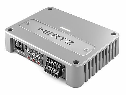 Hertz Venezia V4C Marine – Amplificatore marine 4/3/2 canali Classe D, potenza totale 1520W (RMS 760W), costruzione waterproof IPX2 per imbarcazioni e ambienti estremi