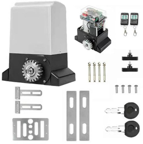 TAHALI Automatic Rack Sliding Gate Opener Kit,Heavy Duty Electric Gate Operator, Rack Driven Security Gate Operator, Remote Control, with Infrared Sensor,750W