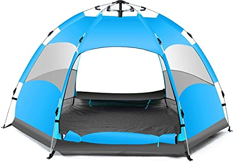 RajoNN Campingzelt Mini-Zelt für Kinder, Outdoor-Reisen, ultraleichte Zelte, Familienzelte, wasserdicht, automatisch, doppelter Schutz, Markise, Strandmode
