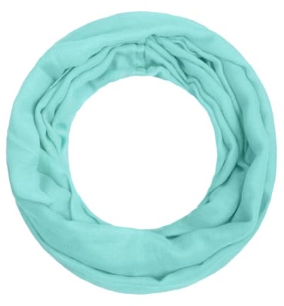 Majea Damen Loop Schal Alice – Leichter Ganzjahres-Schlauchschal schmal unifarben – 160x50cm Weicher Indoor & Büro Loop mit Viskose – mint