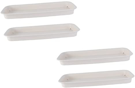 CIYODO 4stücke Rechteckige Blumentopfuntersetzer Aus Kunststoff Langlebige Und Praktische Pflanzenunterlagen Für Drinnen Und Draußen Schützt Böden Vor Erde Und Wasser Lösung Für