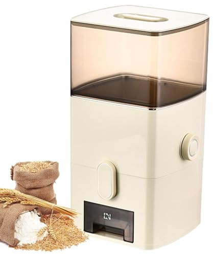 Controsoffitto dispenser per cereali | Contenitore dispenser Organizzazione 6L per alimenti secchi - Contenitori per alimenti secchi, stoccaggio con coperchio e scala, secchio di riso sigillato