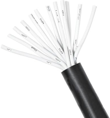 2 Meter Elektrokabel, Elektrischer Draht Flexibles PVC, 0.5mm² - 2.5mm² wählbar RVV Kupferkabel(6-core x 1.5mm²)