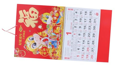 SEWACC 2025 Jahr Der Schlange Wandkalender Planer Kalender Drachenjahr Wand Monats Planung Hängender Feng Shui Feiertage Jährlicher