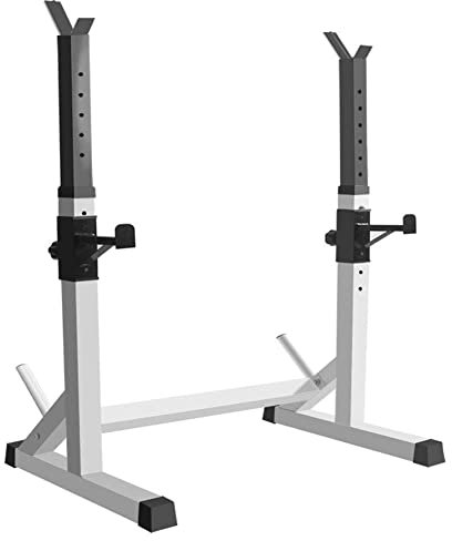 asdchZen Verstellbare Hantelständer, Kniebeugenständer, Bankdrücken, Hantelbank, Krafttrainingsbank, Power Cage Für Das Heim-Fitnessstudio, Maximale Belastung 300 Kg, Trainings- Und Fitness