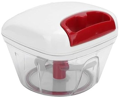 Manual Food Chopper Pull String- Vegetable Chopper for Onion, Garlic, Salad & More- Compact, Easy to Clean,Hand Pull Food Chopper Vegetable Cutter- Durable Onion Cutter Bowl- BPA-Free Food Slicer