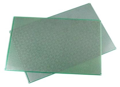 MagiDeal 2 piezas placa PCB de doble cara, a través de agujeros, placa de circuito impreso de placa universal y para el circuito de prueba de práctica