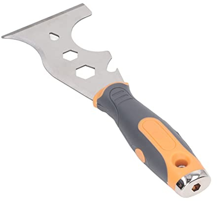 Hiraith Grattoir à Couteau à Mastic 16 en 1, Lames en Acier Inoxydable, clé Multifonction, Tournevis avec 4 Embouts, Poignée en ABS pour Enlever la Peinture, Extracteur de Clous,