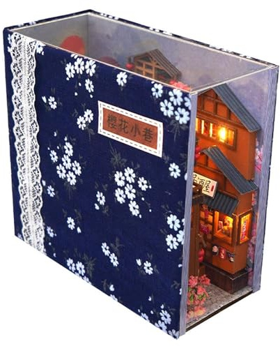 Kit 3D - Miniatura giapponese fai da te, casa modello fatto a mano, decorazione creativa per libreria, kit da tavolo, regalo per adolescenti, compleanno, Capodanno o di San