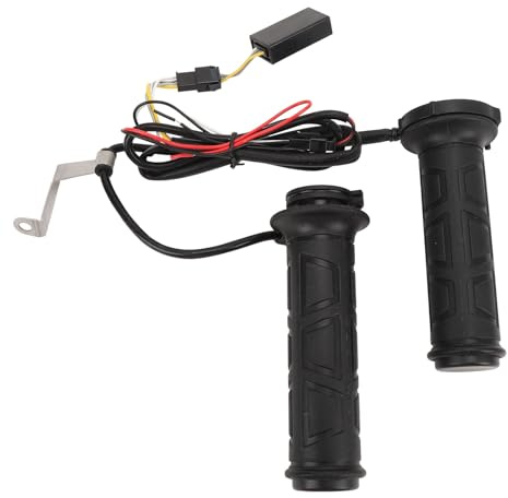 UMDHAIYI Empuñaduras calefactables para Motocicleta, Manillar de Goma Ajustable con Temperatura de 12V, Antideslizantes, Calentador de Mano