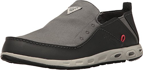 Columbia Mens Bahama Vent PFG Boat Shoe, Titanium MHW/Bright Red, 10.5 US
