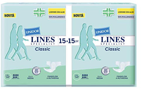 Lines Specialist Assorbenza Pannolone Mutandina Misura Me Classic Super, 30 Pezzi