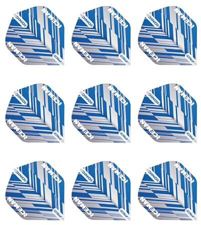 RED DRAGON Hardcore Gerwyn Price Ionic Blue and White Dart Flights - 3 Sets Per Pack (9 Dart Flights in total)