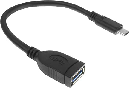 ACT OTG - Adaptador USB C, OTG a USB 3.2, Compatible con Smartphones, Longitud 0,2 m, AC7340, Color Negro