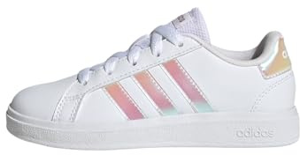 adidas Unisex Kids Grand Court Trainers, Ftwr White/Iridescent/Ftwr White, 12