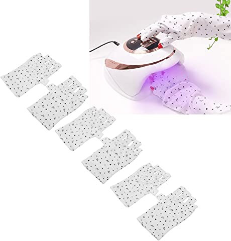 Guantes y Manoplas 3 Pares ProteccióN UV Guantes de Manicura de Gel Anti Luz Estilo Corto Anti RadiacióN Lindo PatróN en Forma de CorazóN Protege las Manos de la LáMpara Secador de Manicura