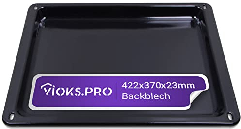 Vioks.pro Backblech 42x37 cm Ersatz für Zanussi / AEG Backblech klein 353193923/3 - Backblech Universal für Ofen & Backofenzubehör & Herdzubehör