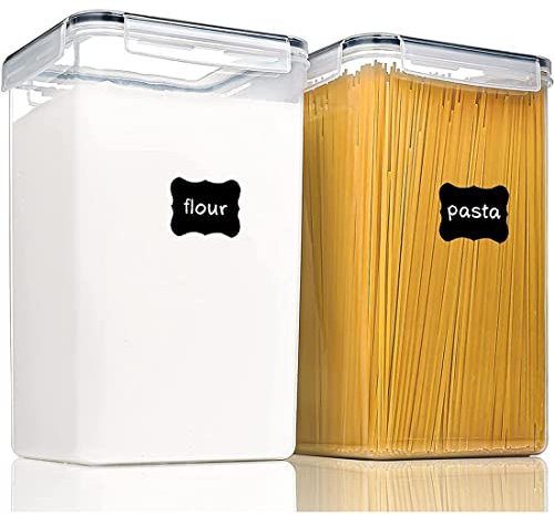 2PCS Food Storage Containers with Airtight 6.5L, for Flour, Sugar, Baking Supply and Dry Food Storage
