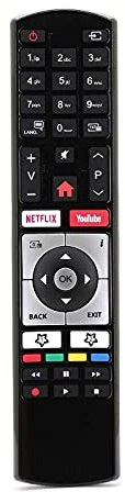 RC4318 / RC4318P Ersatz Fernbedienung passend für Telefunken Finlux Edenwood Vestel 4K Ultra HD TV mit Netflix YouTube | Vestel kompatibel, 4K Ultra HD TV, Netflix Taste, YouTube Taste