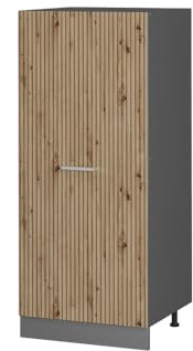 Vicco Vorratsschrank R-Line, Artisan-Eiche, 60 cm | Große Tür · 3 Einlegeböden · Höhenverstellbare Füße · 1 Schublade · ✓ Frei kombinierbar