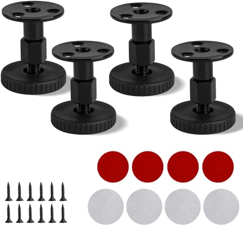 4 Pz Piedini per Mobili Regolabili Altezza 27-64mm, Piedini Regolabili per Mobili, Gambe per Mobili, Piedini per Mobili Armadietto Divano Tavolo Letto Piedini, possono essere forati o autoadesivi