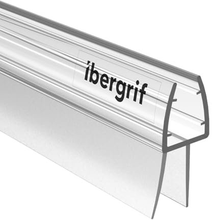 Ibergrif M101-80 Guarnizione Doccia Sottoporta 80cm, Per porte in vetro 5-8mm, Facile da Installare, Impermeabile