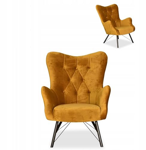 Family Meble Sessel, Modell Luna, Skandinavisch, Relaxsessel aus Webstoff, Loungesessel, Ohrensessel, Fernsehsessel, Bequemer Sessel, Für Wohnzimmer, Esszimmer, Schlafzimmer, Büro, Luna Royal 10