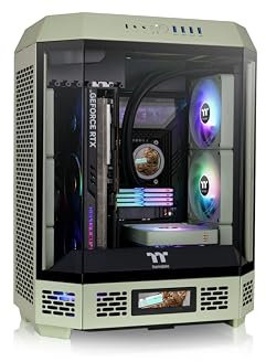 The Tower 600 Matcha Green Mid-Tower ATX Case; 3 Paneles de Vidrio Templado; Soporte de Placa Base de Conector Oculto; Ranuras PCI-e rotacionales; CA-1Z1-00MEWN-00; 3 años de garantía