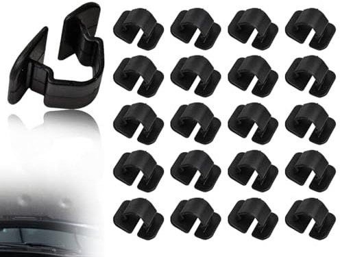 Emezddo 20 pezzi clip per tappetino isolante per cofano auto,tappo di copertura isolante termico e acustico,supporto per asta di supporto isolante per cofano,clip di fissaggio isolante per cofano