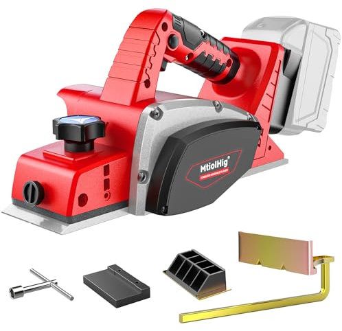 Cordless Electric Hand Planer: 3-1/4-Inch Handheld Planer Compatible with Milwaukee Battery (No Battery) - 15000 RPM Power Wood Planer for Woodworking, Carpentry