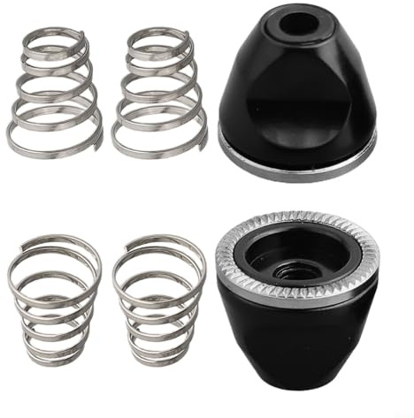 Honseadek 4 Pcs QUICK RELEASE Bike Wheel SKEWER SPRING, And 2 Pcs M5 NUT Screw Nut Axle Bolt On Slip, Non-slip Aluminum Alloy, For Bicycle Hubs