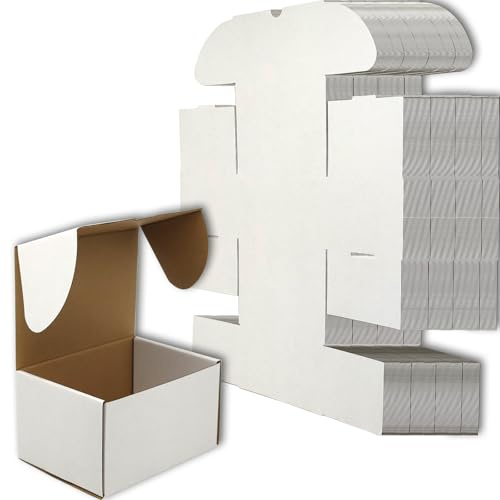 Cenoid fraktkartong Stor 300x230x150 mm Vita maxibrev varufrakt kartong fraktlådor för förpackning paket för frakt (15 stycken)