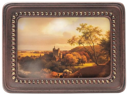 EvruCexul Small Frame 4x6 - Vintage Picture Frames 4x6, Horizontal Antique Ornate Frame 4 X 6, Frames 4 by 6 With Glass Front For Tabletop And Wall Hanging, Antique Wall Decor (Brown)