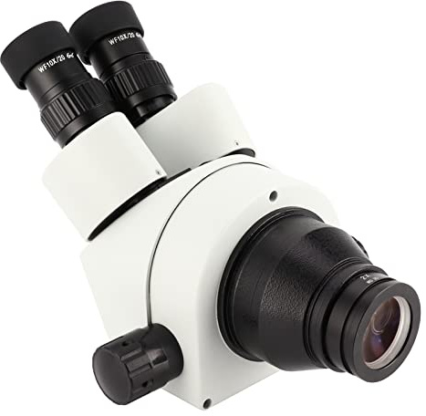 EMUKOEP Ensemble D'oculaires de Lentille de Microscope Trinoculaire 7X-45X, Accessoire de Microscope Stéréo Blanc (avec Objectif 0,5X)