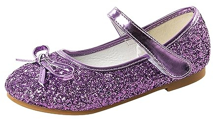 Scarpe per bambini Per Ragazze Glitter Principessa Scarpe Classiche Paillettes Vestiti Balletto Appartamenti Ballerina Scarpe Scuola Con Scarpe Glitter Fiocco