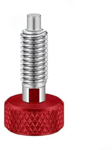 Federstößel Lockout Pin M6, Edelstahl Schnellspanner zum Rollen von Werkzeugkasten für Packout, 2,5 cm Länge mit rutschfestem Griff, einziehbar (Burgundy-M6)