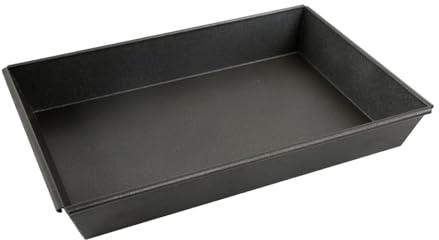 GMBYLBY Teglia per Pizza Rettangolare in Alluminio Verniciato profondità 5 Cm Teglia Rettangolare Antiruggine per Pizze con Crosta Spessa Teglia in Alluminio per Piatti Profondi