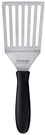 triangle Palette gewinkelt, geschlitzt 12 cm - Profi-Küchenpalette | Edelstahl 1.4021, konisch geschliffen und gehärtet – Winkelpalette für Profiköche, Made in Germany/Solingen